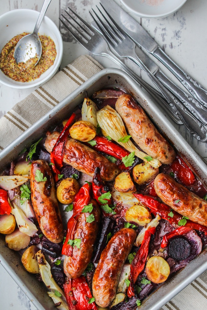 Sausage, Fennel and Pepper Roast - A Saucy Kitchen