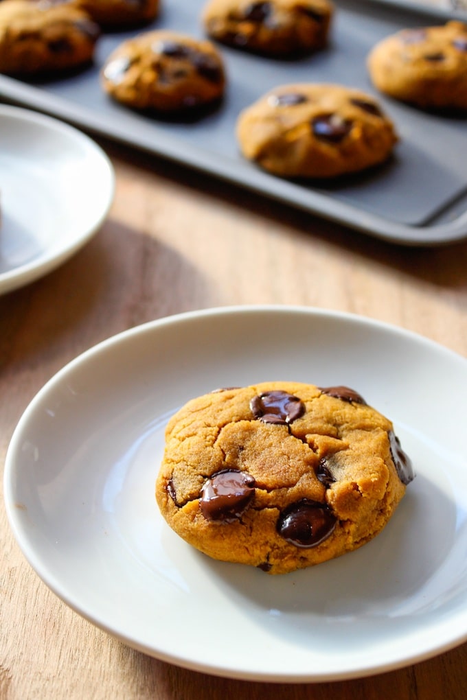 Vegan Chocolate Chip Pumpkin Cookies Video A Saucy Kitchen