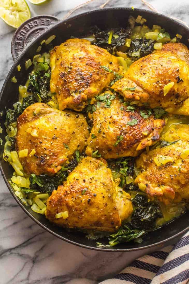 Coconut Turmeric Chicken Thighs A Saucy Kitchen