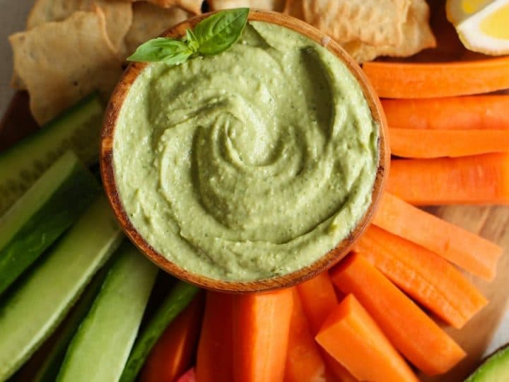 Creamy Basil Avocado Dip