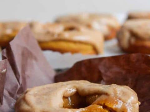 Paleo Pumpkin Spice Donuts With Maple Frosting A Saucy Kitchen