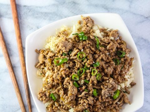 Taiwanese minced pork on rice 