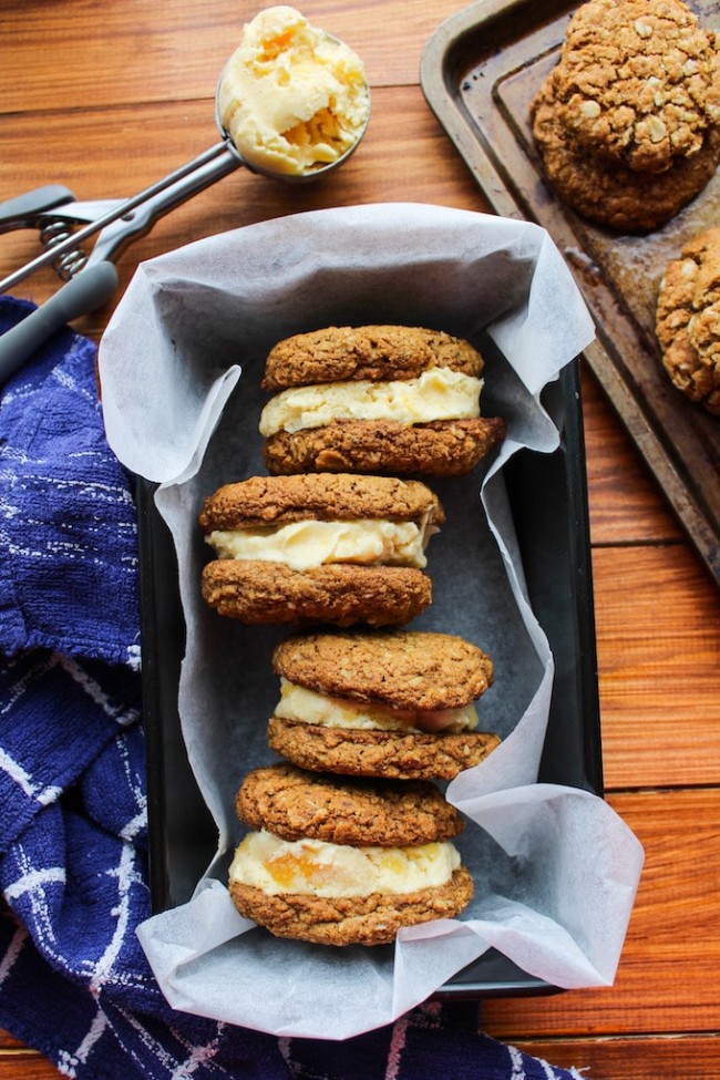 Oatmeal Cookies Ice Cream Sandwiches A Saucy Kitchen 7384