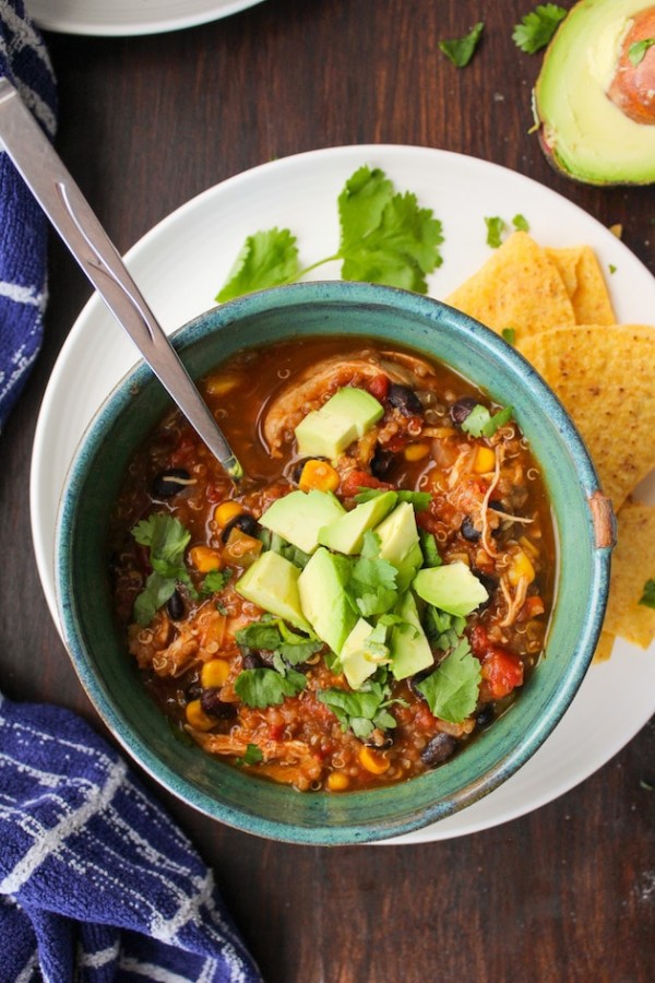 Instant Pot Chicken Enchilada Soup (Crock Pot Option) - A Saucy Kitchen