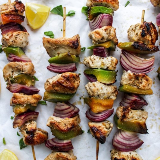 Antipasto Skewers with Marinated Mozzarella Balls - A Saucy Kitchen