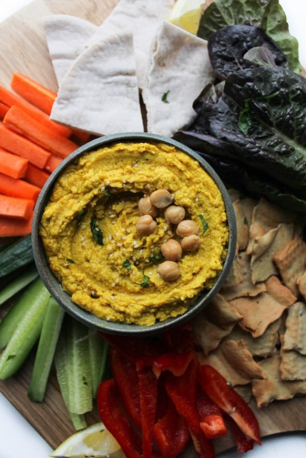 Ginger and Turmeric Hummus - A Saucy Kitchen