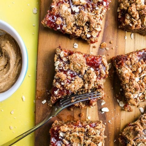 Gluten Free Vegan Peanut Butter Jelly Bars A Saucy Kitchen