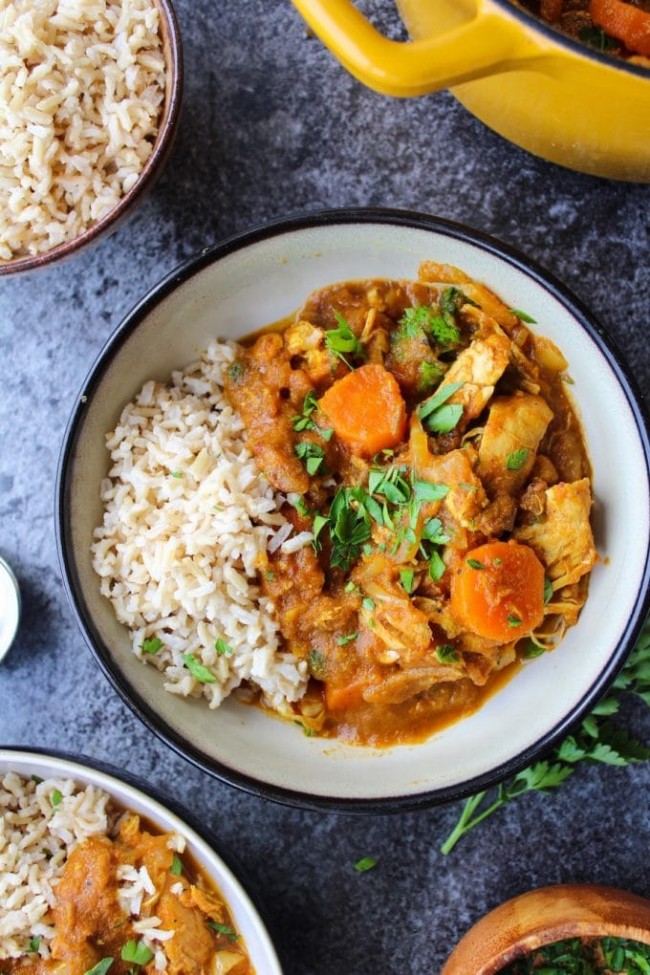 Paleo Moroccan Chicken Stew - A Saucy Kitchen