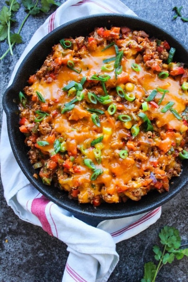 One Pot Taco Skillet - A Saucy Kitchen