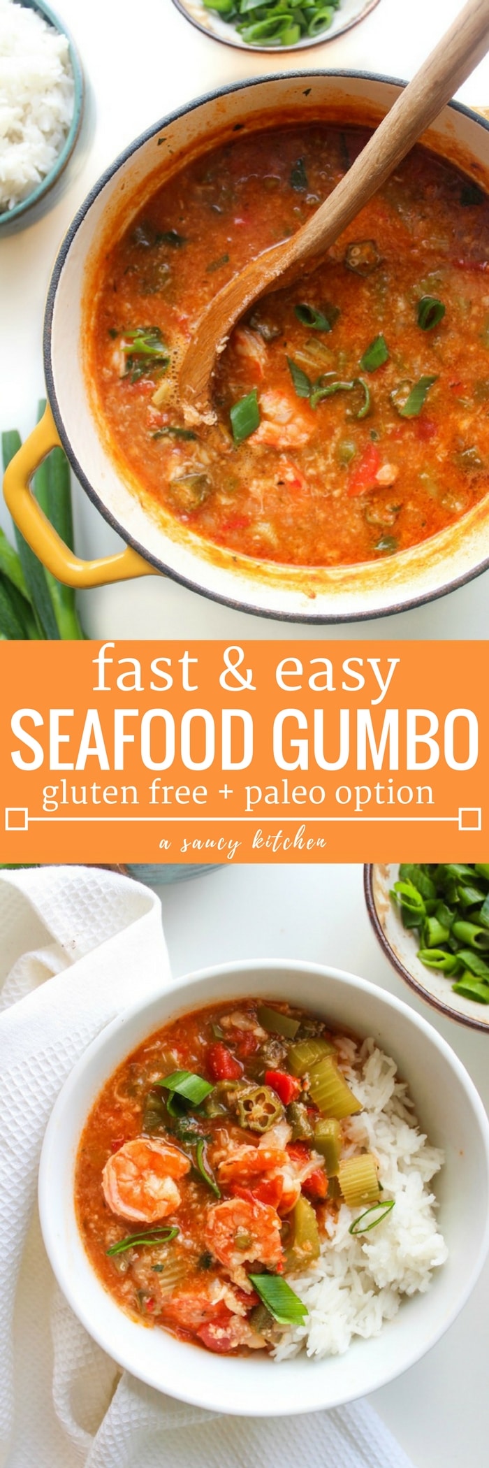 Fast Seafood Gumbo (gluten Free + Paleo Option) - A Saucy Kitchen