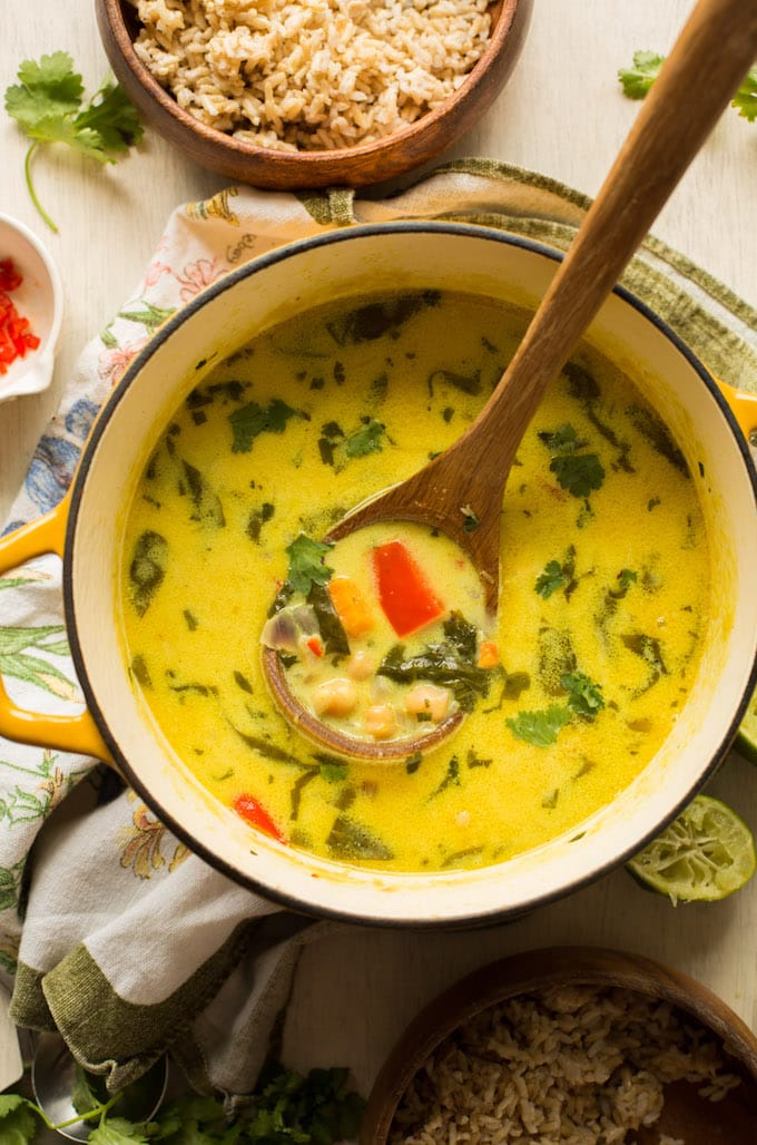 Chickpea Lime & Coconut Soup - A Saucy Kitchen
