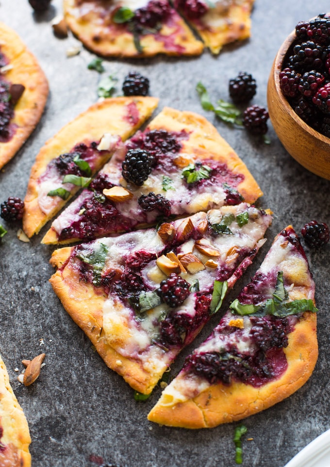 Blackberry Flatbread Pizza - A Saucy Kitchen