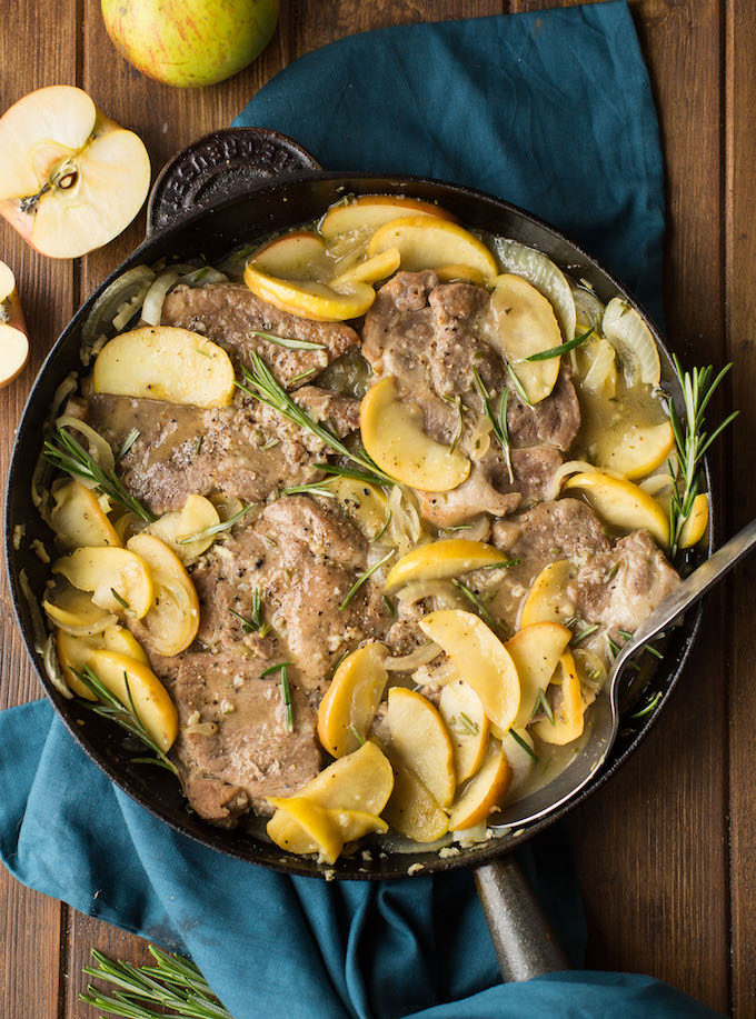 Cider Braised Pork with Apple & Onions - A Saucy Kitchen