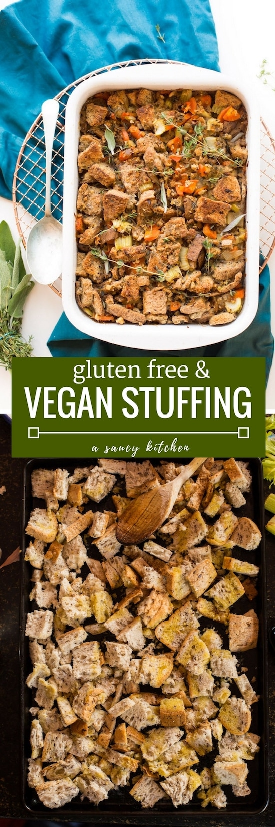Vegan Gluten Free Stuffing A Saucy Kitchen
