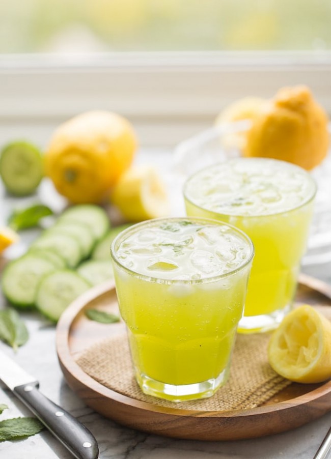 Mint Cucumber Lemonade - A Saucy Kitchen