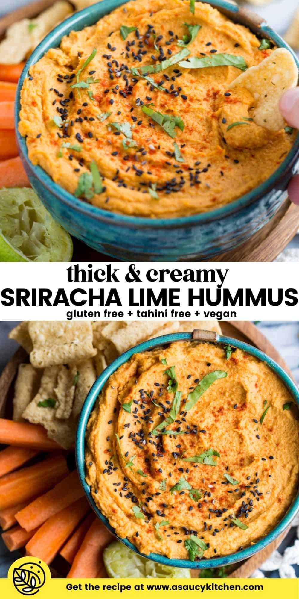Sriracha Lime Hummus - A Saucy Kitchen