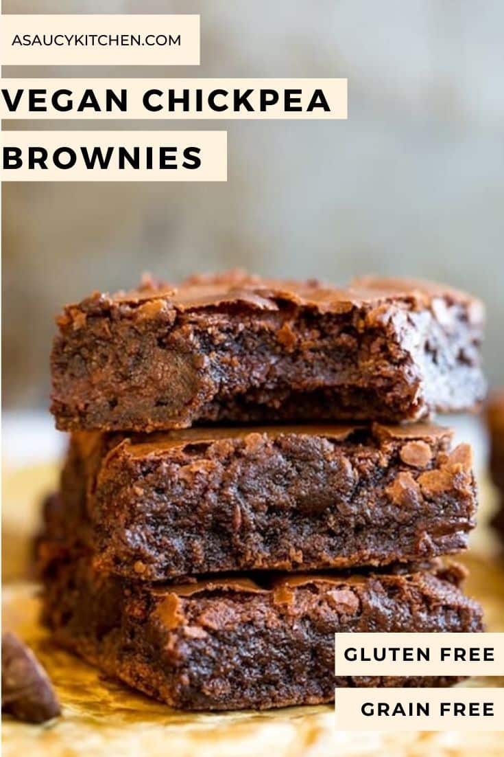 Vegan Chickpea Brownies - A Saucy Kitchen