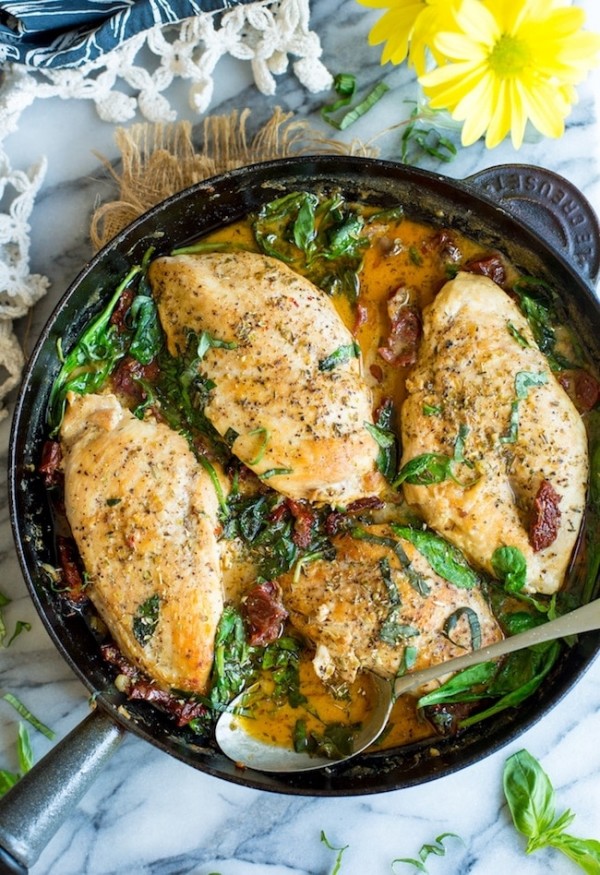 Paleo Sun Dried Tomato Chicken - A Saucy Kitchen