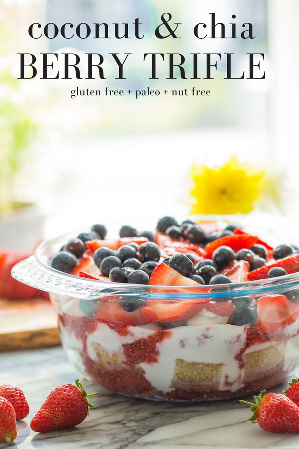 Coconut Chia Berry Paleo Trifle - A Saucy Kitchen