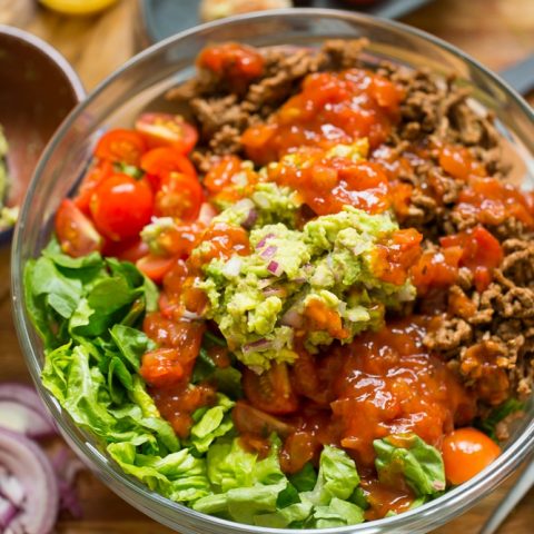 Whole30 & Paleo Taco Salad Bowls • The Farmstead Chick