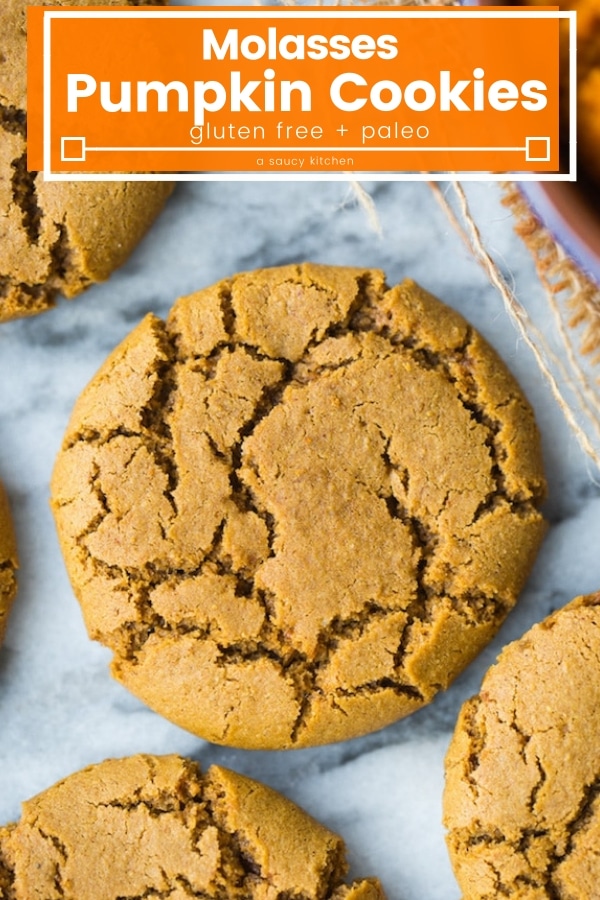 Paleo Pumpkin Crinkle Cookies - A Saucy Kitchen