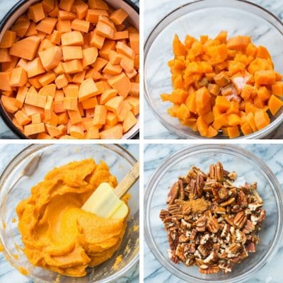 Paleo Sweet Potato Casserole (Vegan Option) - A Saucy Kitchen