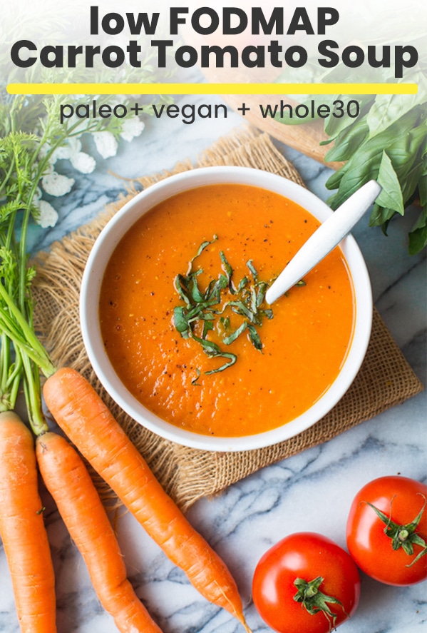 Low FODMAP Tomato Carrot Soup - A Saucy Kitchen