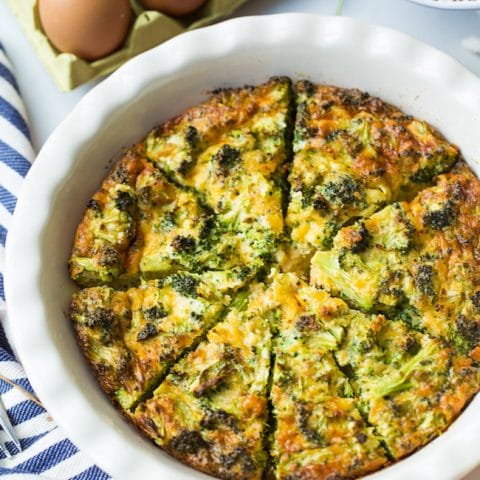 Spinach and Broccoli Quiche