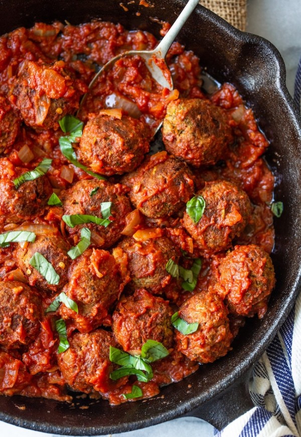 Vegan Lentil Meatballs - A Saucy Kitchen