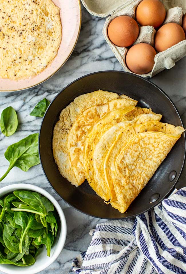 Breakfast egg wraps recipe