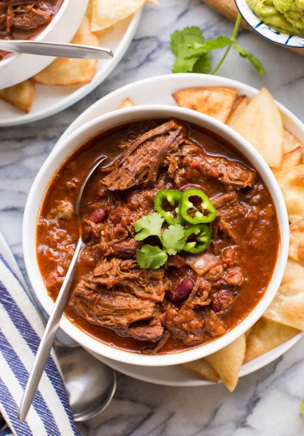 Instant Pot Chili Con Carne with Shredded Beef - A Saucy Kitchen