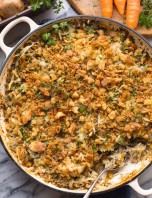 Chicken & Broccoli Cauliflower Rice Casserole - A Saucy Kitchen