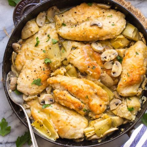 Mushroom Artichoke Chicken A Saucy Kitchen