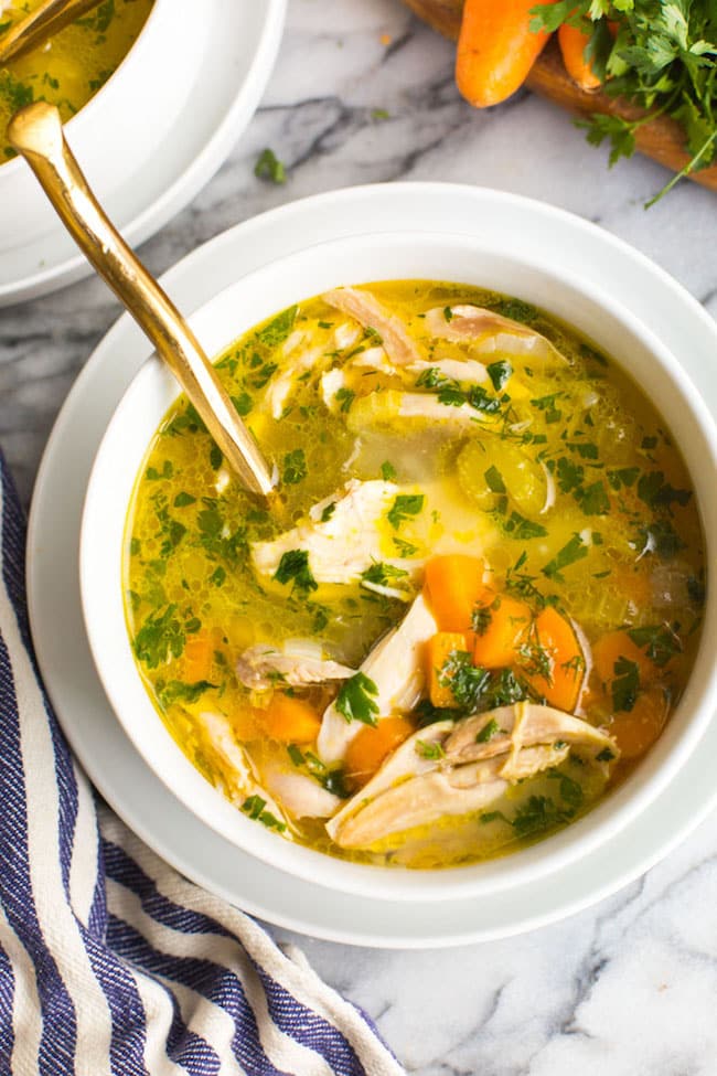 From Scratch Instant Pot Chicken Soup - A Saucy Kitchen