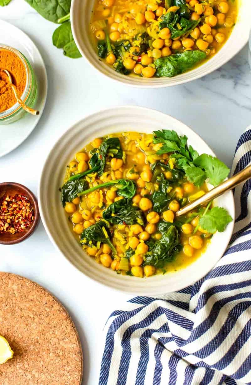 Persian Inspired Zesty Chickpea Soup - A Saucy Kitchen