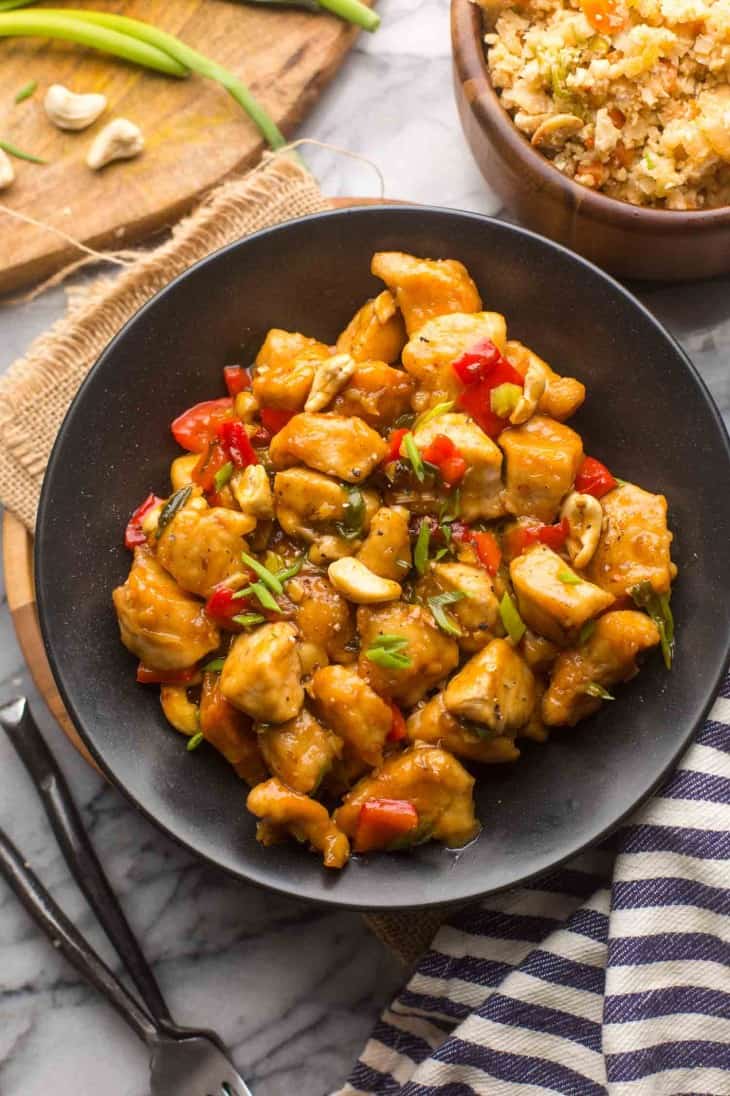 Paleo Cashew Chicken - A Saucy Kitchen