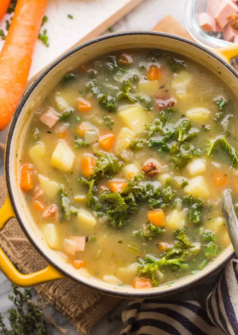 Dairy Free Ham and Potato Soup - A Saucy Kitchen