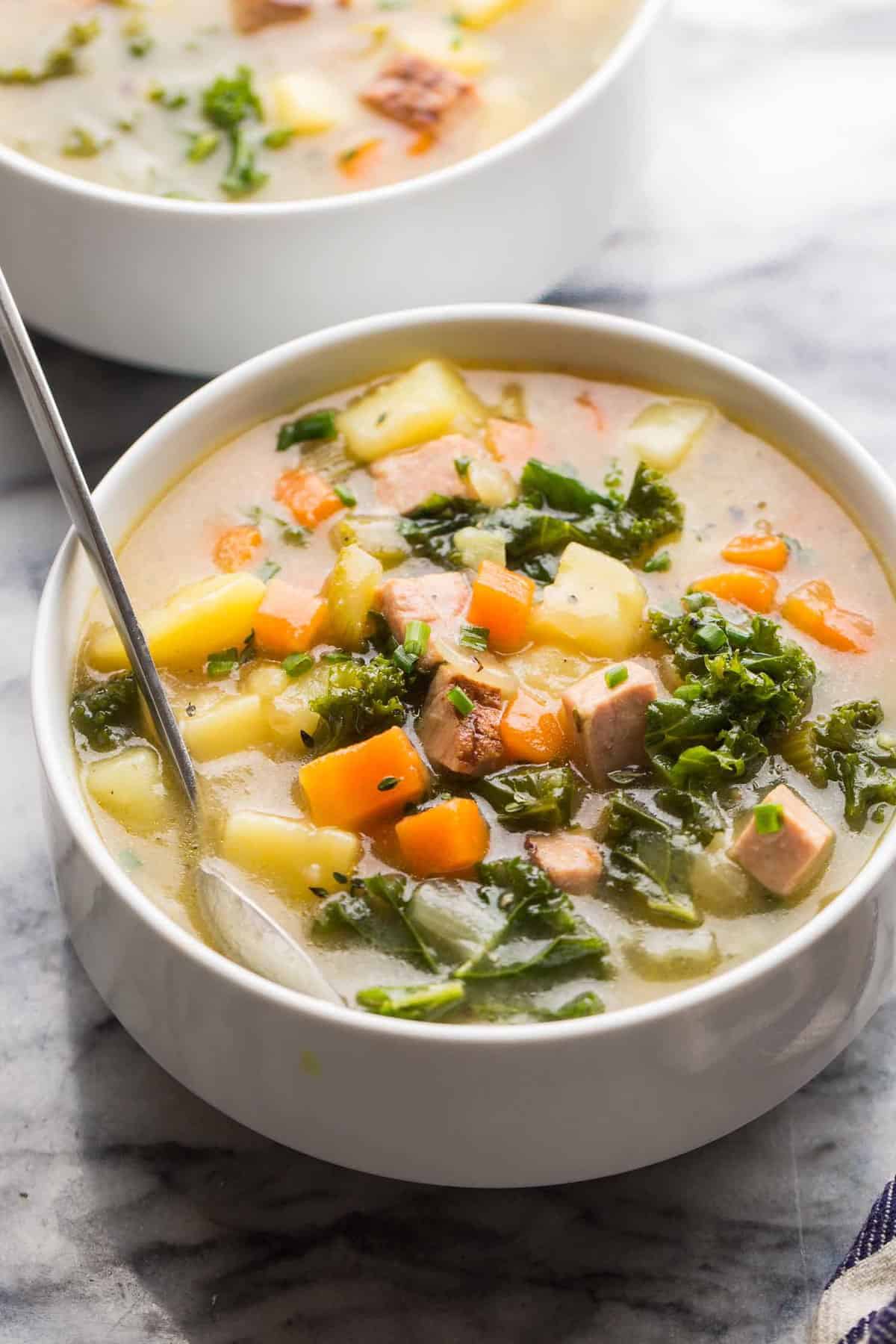 Dairy Free Ham And Potato Soup A Saucy Kitchen