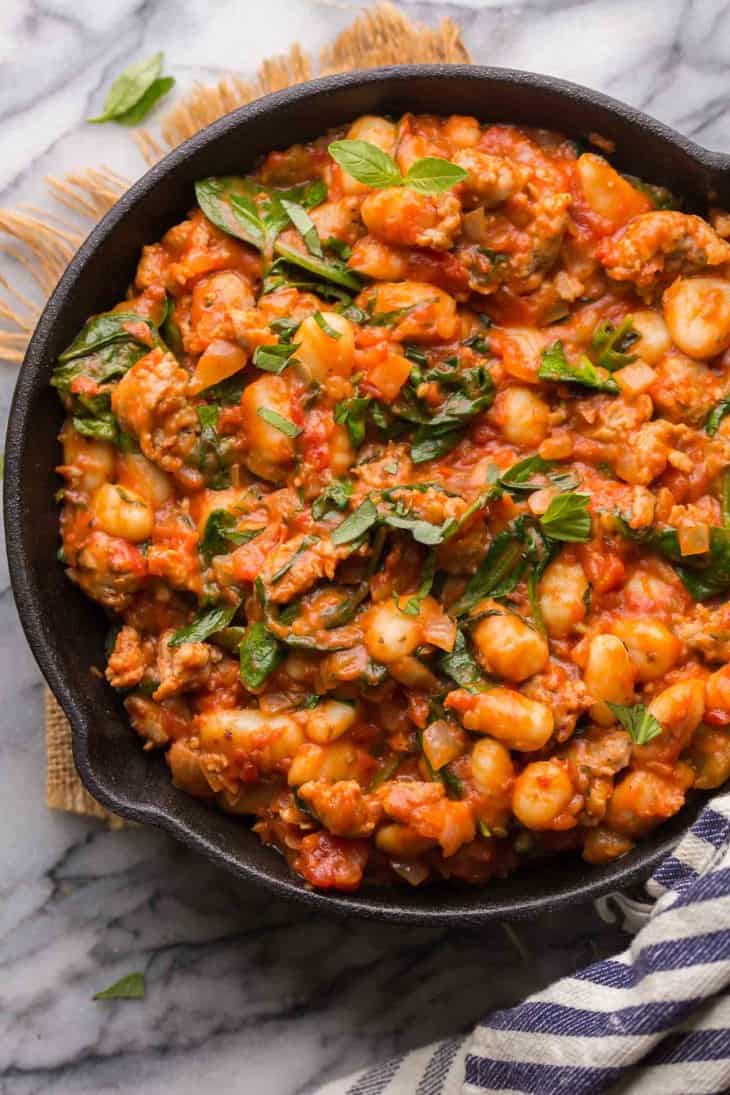 Fennel & Spinach Sausage Gnocchi - A Saucy Kitchen