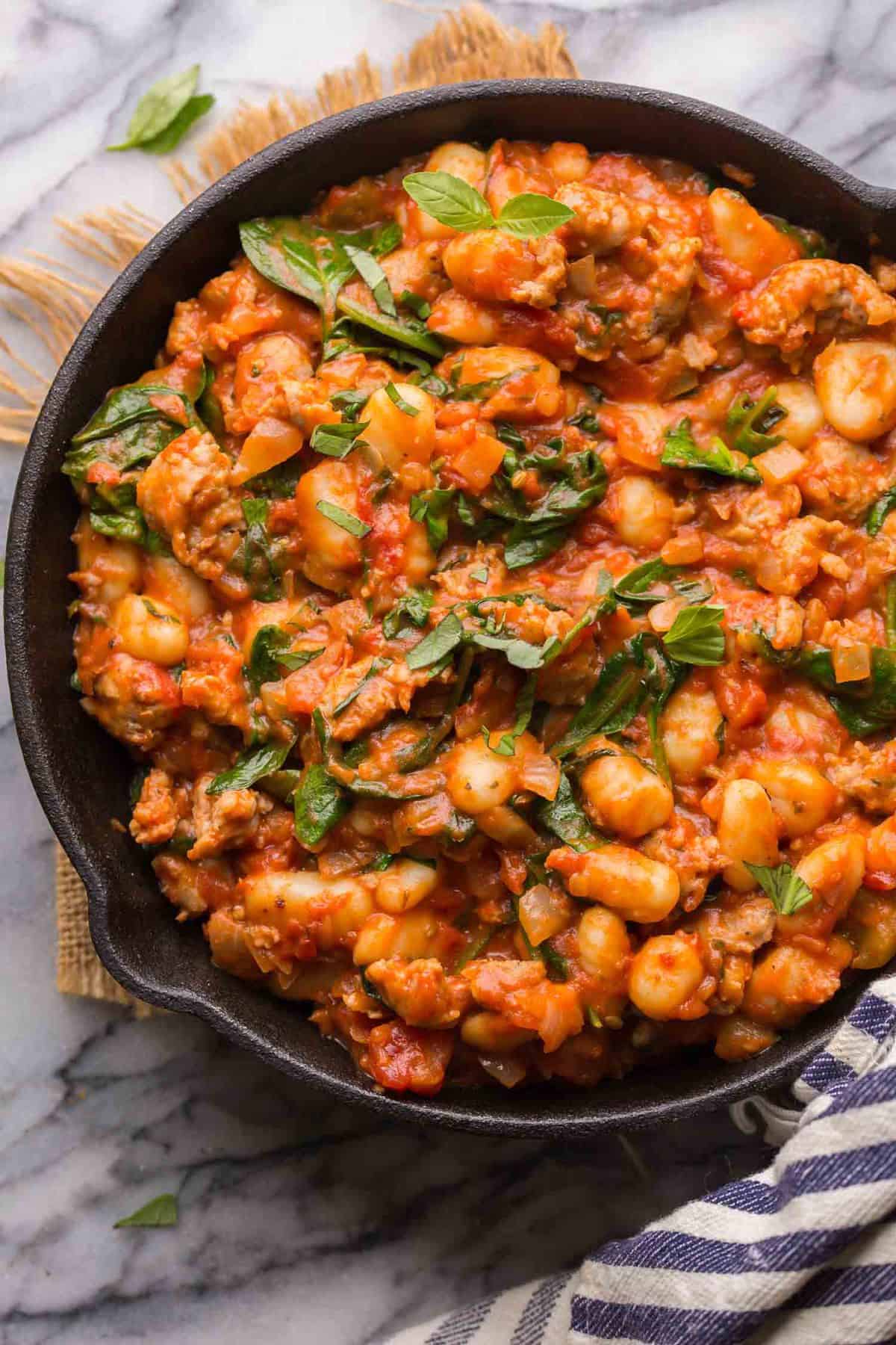 Fennel & Spinach Sausage Gnocchi - A Saucy Kitchen