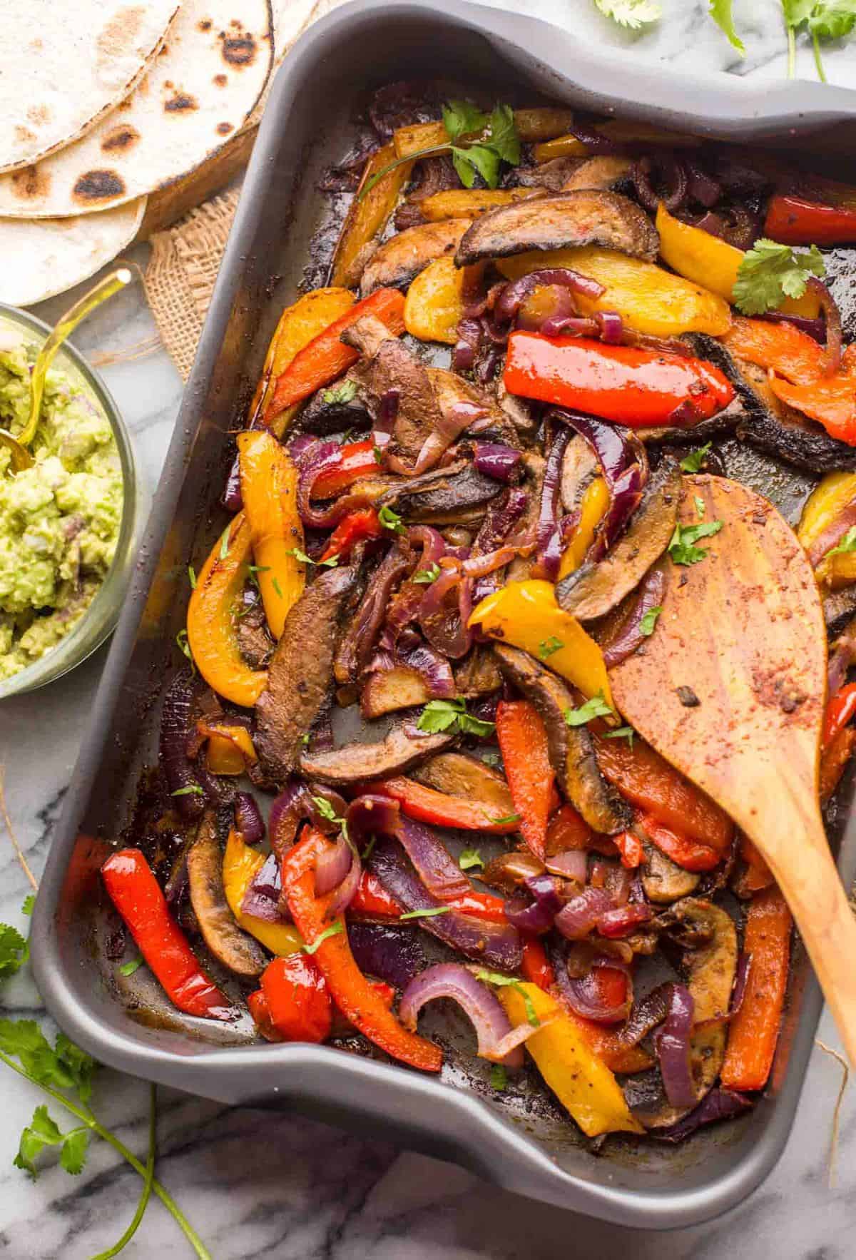 Portobello Mushroom Fajitas A Saucy Kitchen