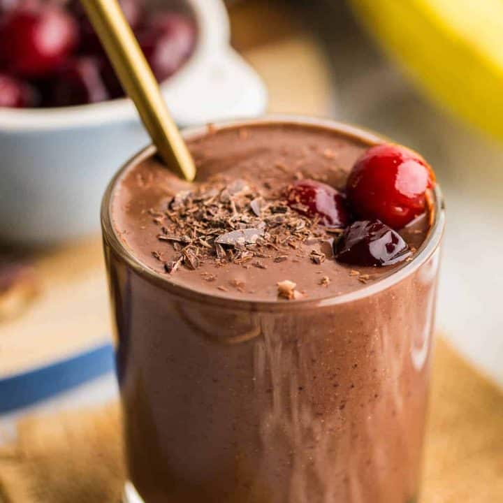 Chocolate Cherry Smoothie - A Saucy Kitchen