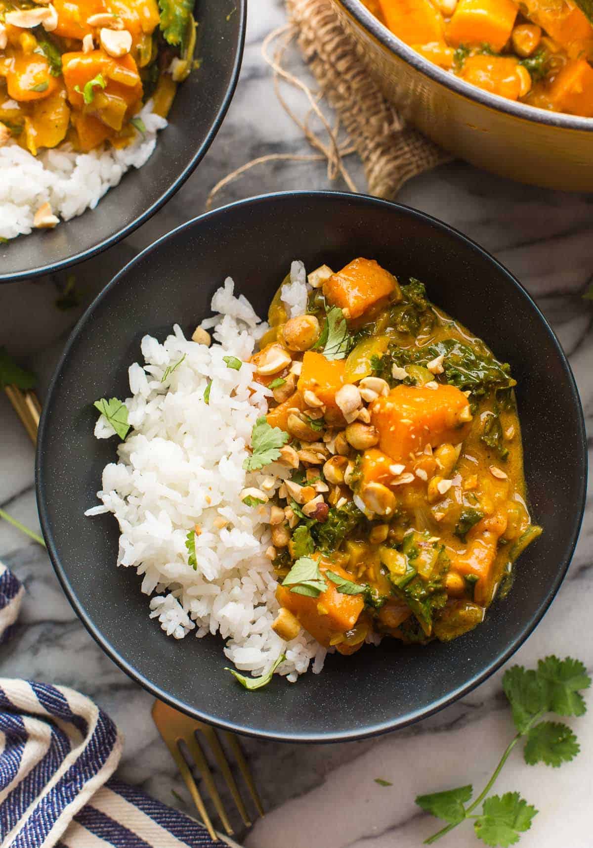 Satay Sweet Potato Curry - A Saucy Kitchen