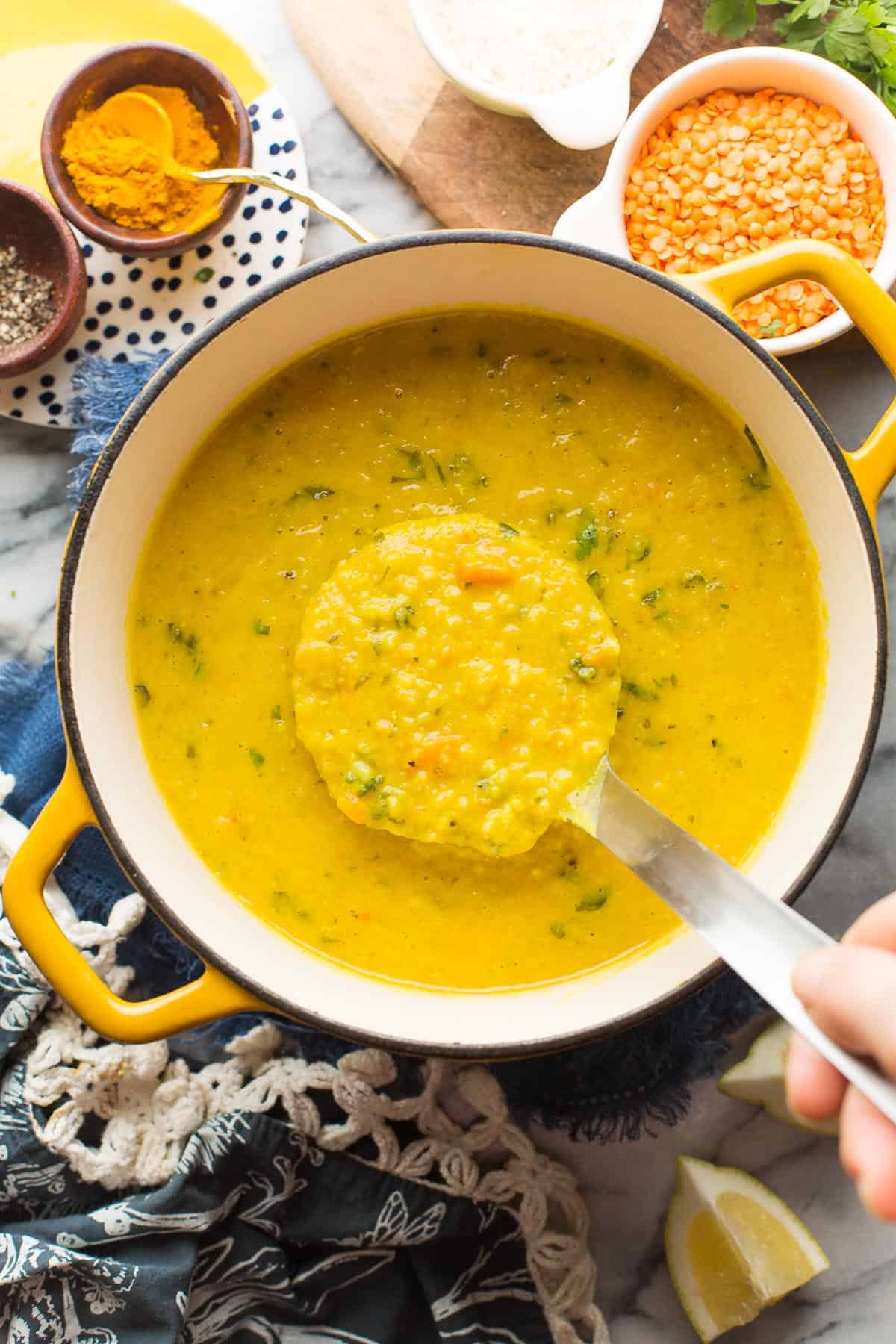 Arabic Lentil Soup (Shorbet Adas) - A Saucy Kitchen