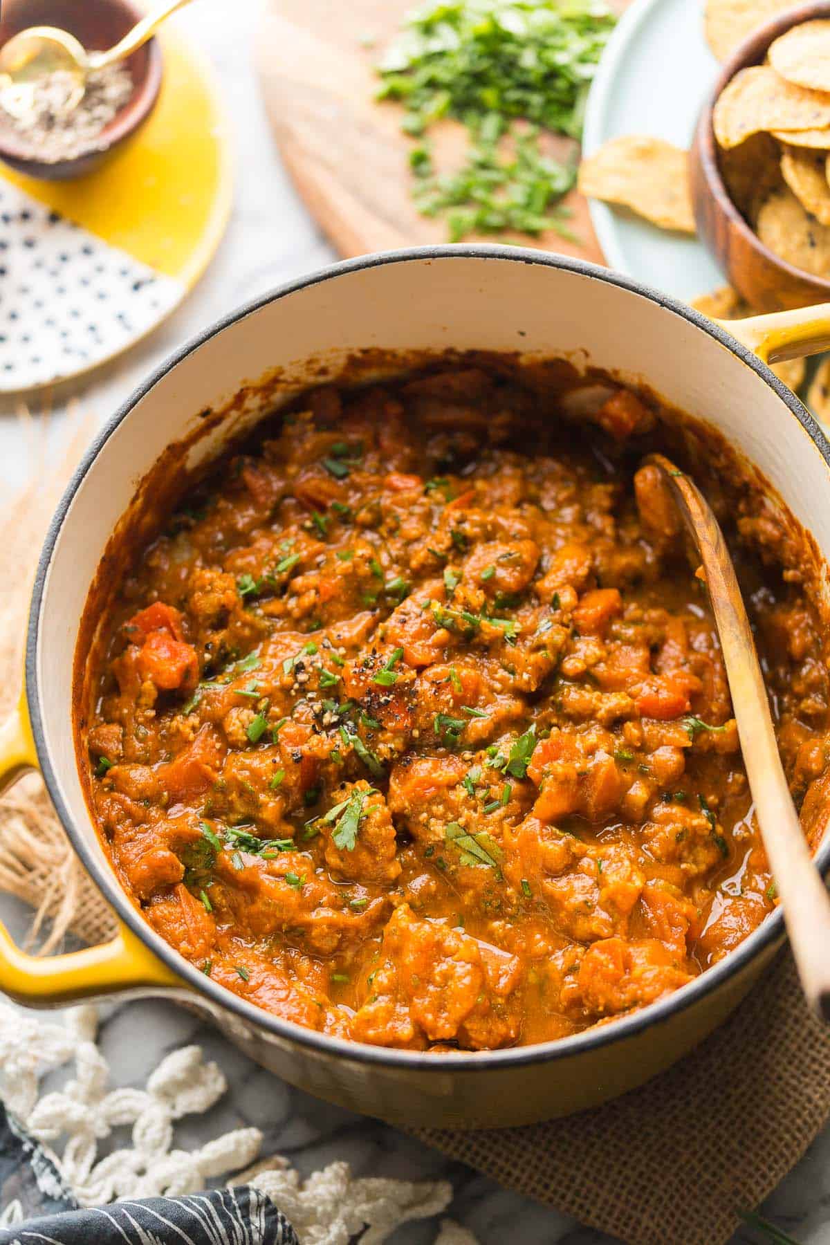 Low FODMAP Chili with Pumpkin & Sausage - A Saucy Kitchen