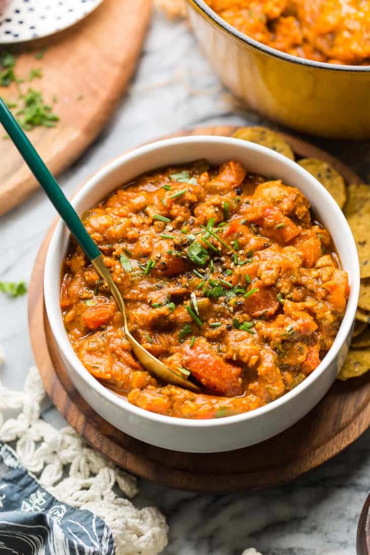 Low FODMAP Chili with Pumpkin & Sausage - A Saucy Kitchen