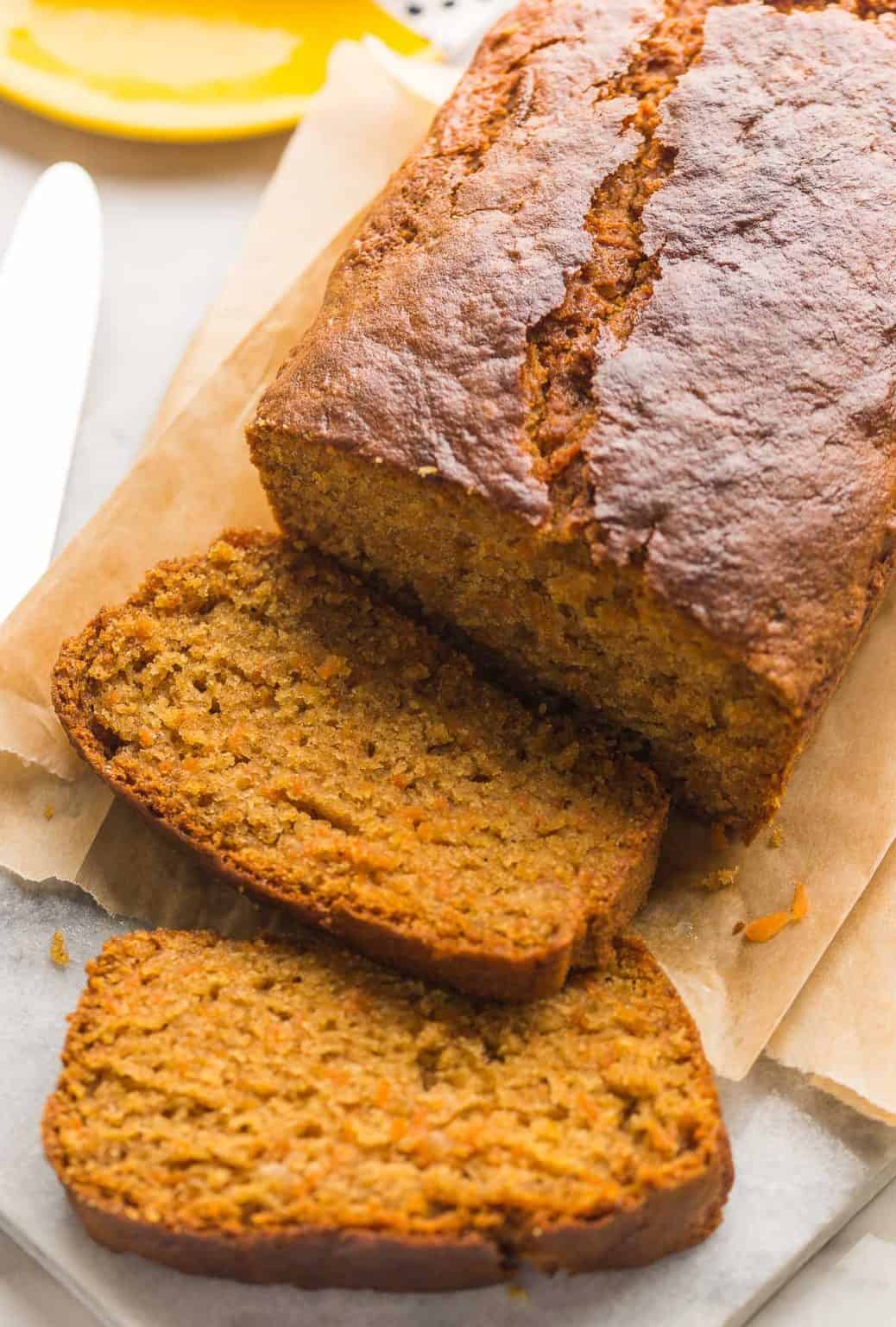 Gluten Free Carrot Cake Loaf (Vegan Option) - A Saucy Kitchen