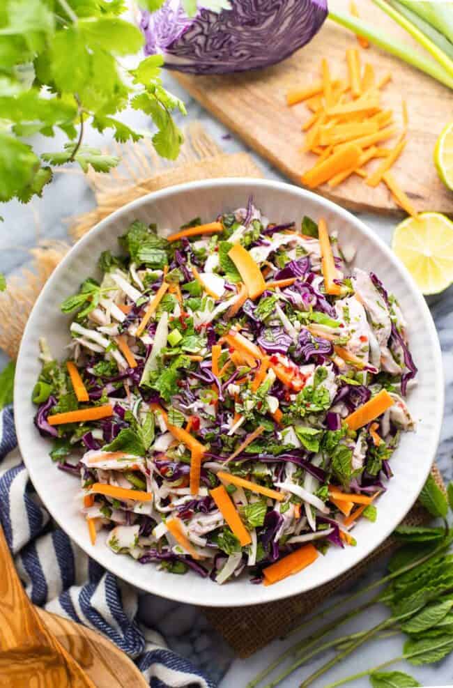 Herby Vietnamese Chicken Salad - A Saucy Kitchen