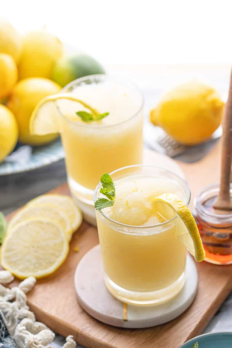 Healthy Frozen Lemonade - A Saucy Kitchen