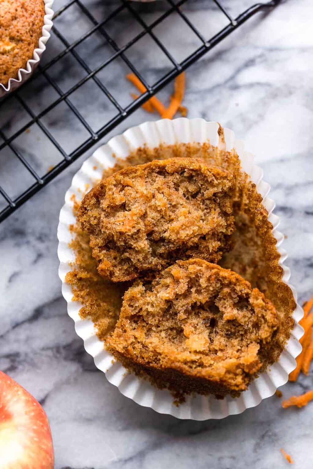 Carrot Flaxseed Muffins With Apple Gf And Nut Free A Saucy Kitchen 6753